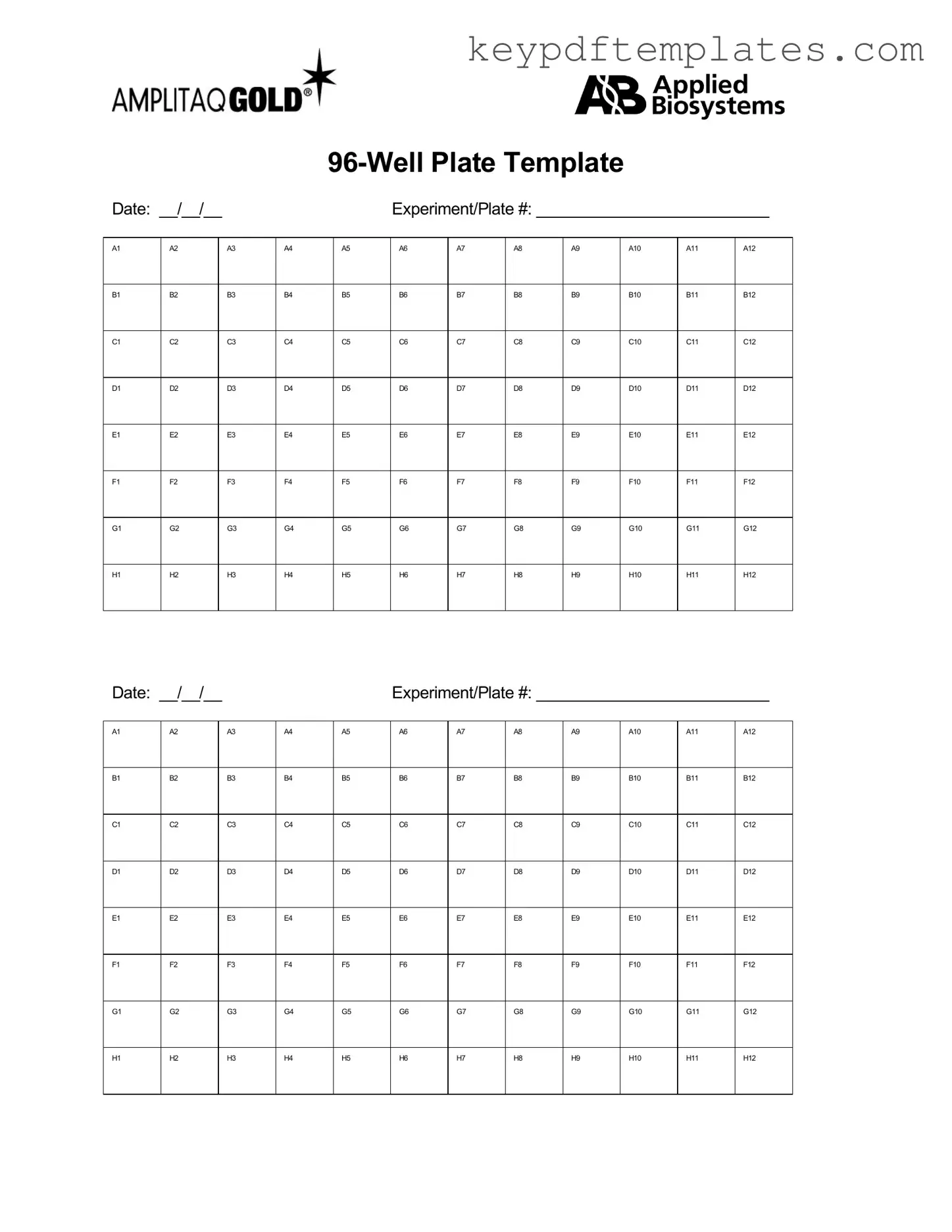 Get 96 Well Form