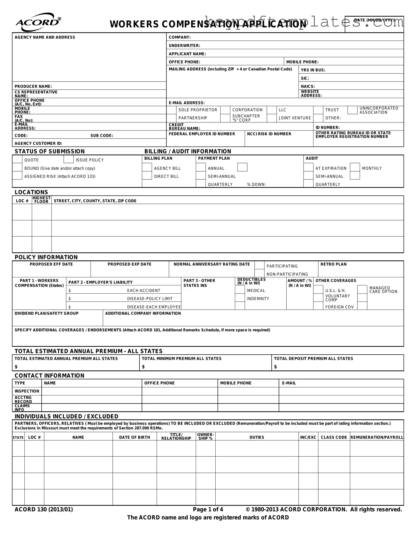 Get Acord 130 Form
