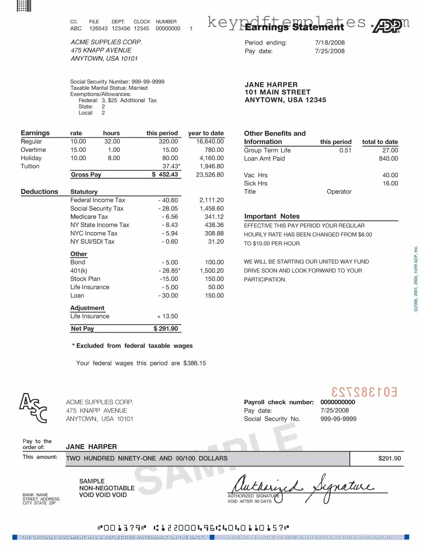 Get Adp Pay Stub Form