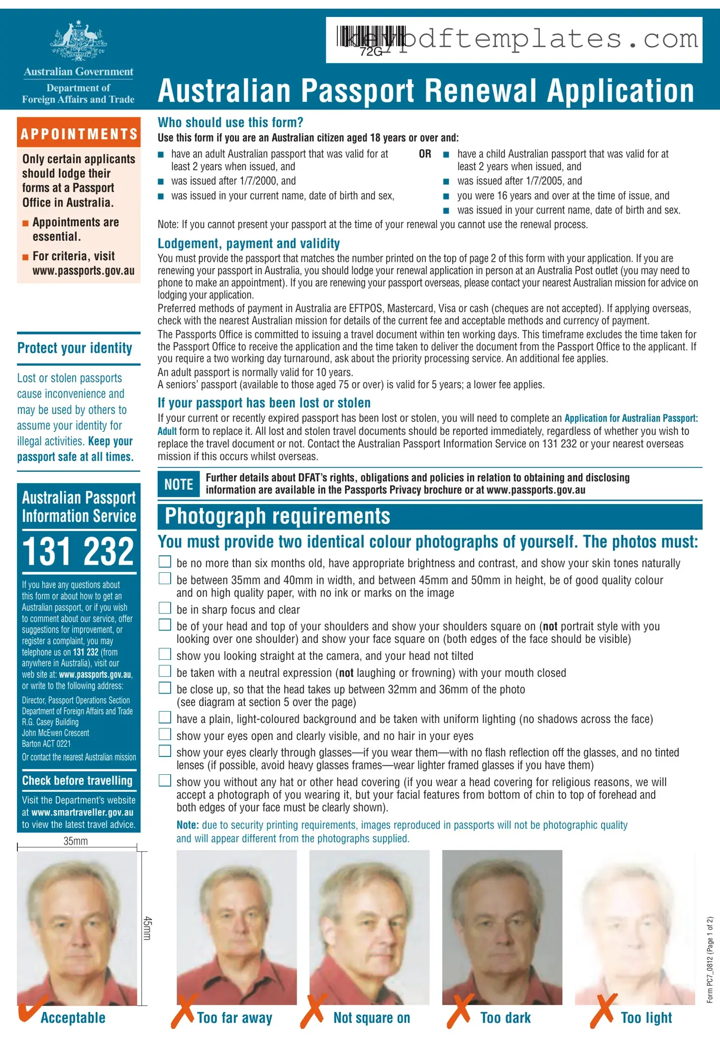 Get Australian Passport Renewal Form
