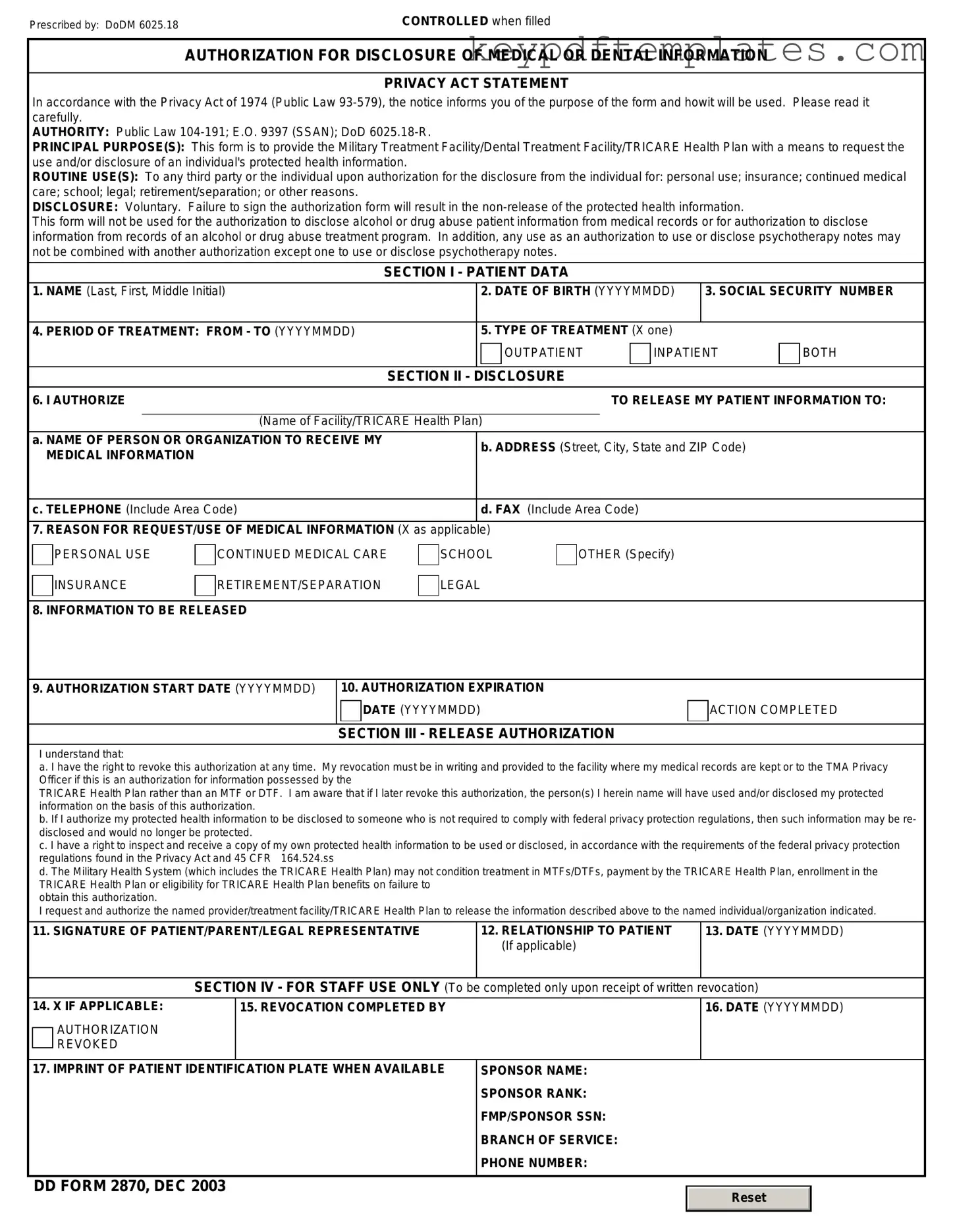 Get DD 2870 Form