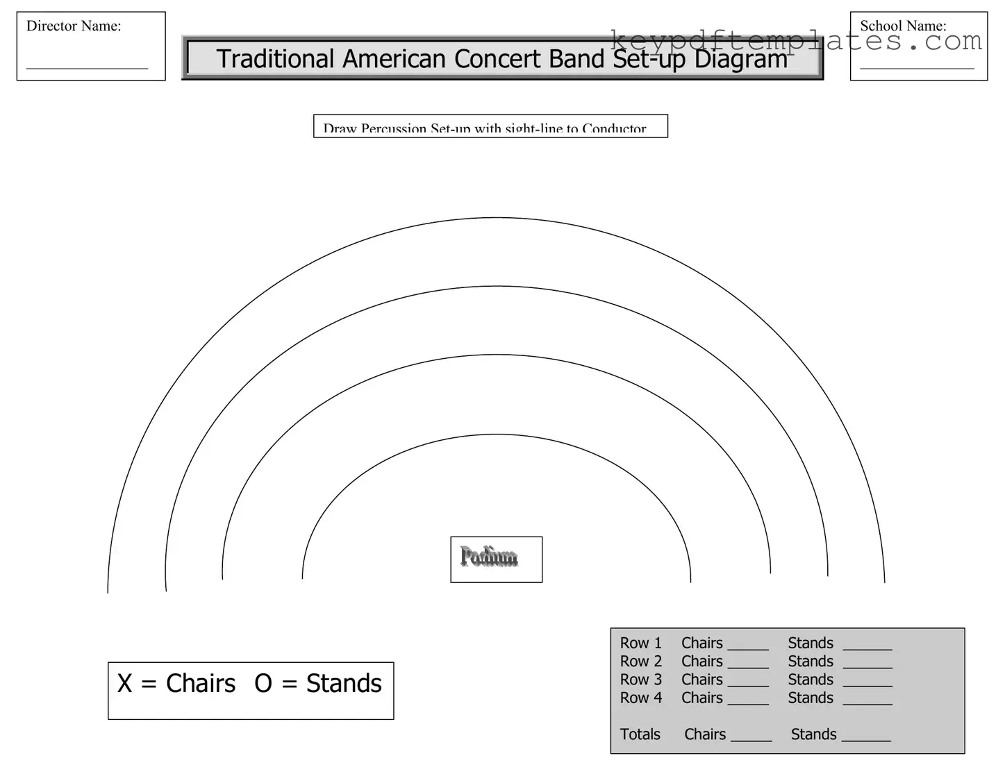 Get Band Seating Chart Form