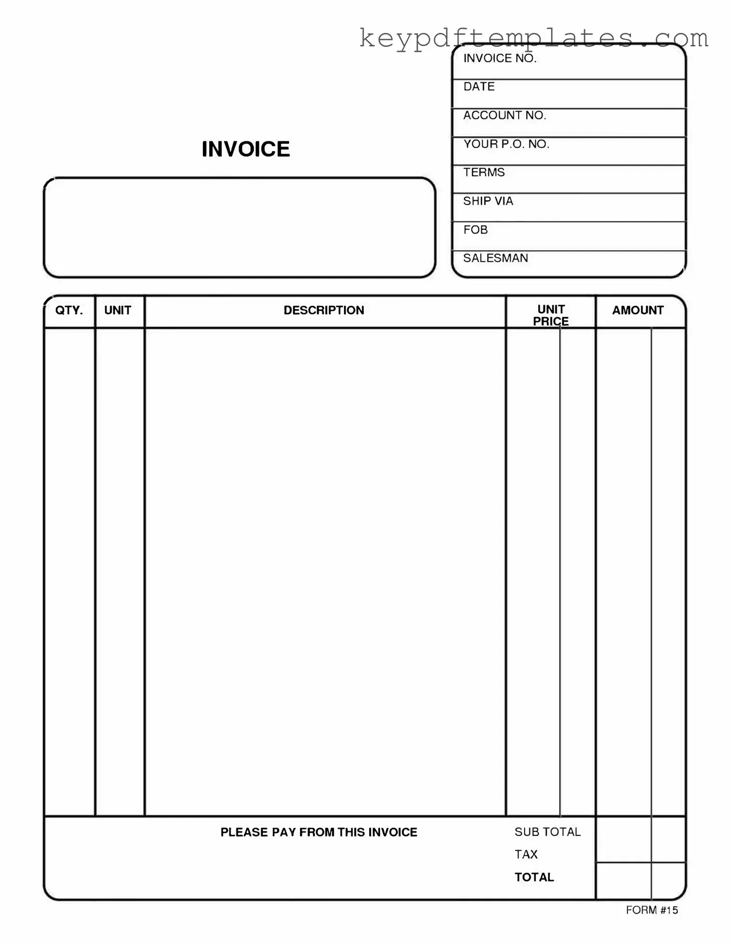 Get Free And Invoice Pdf Form