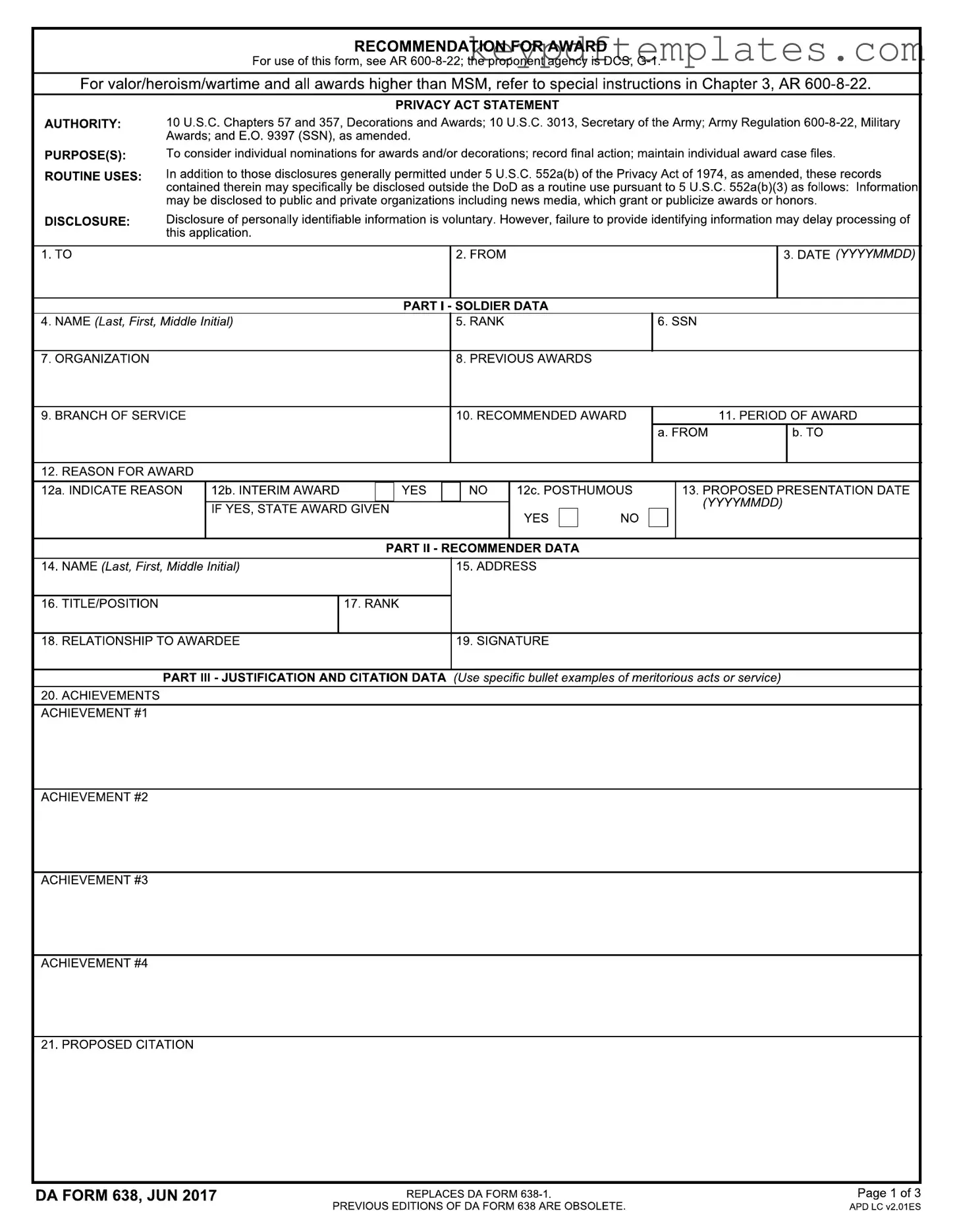 Get Da 638 Form