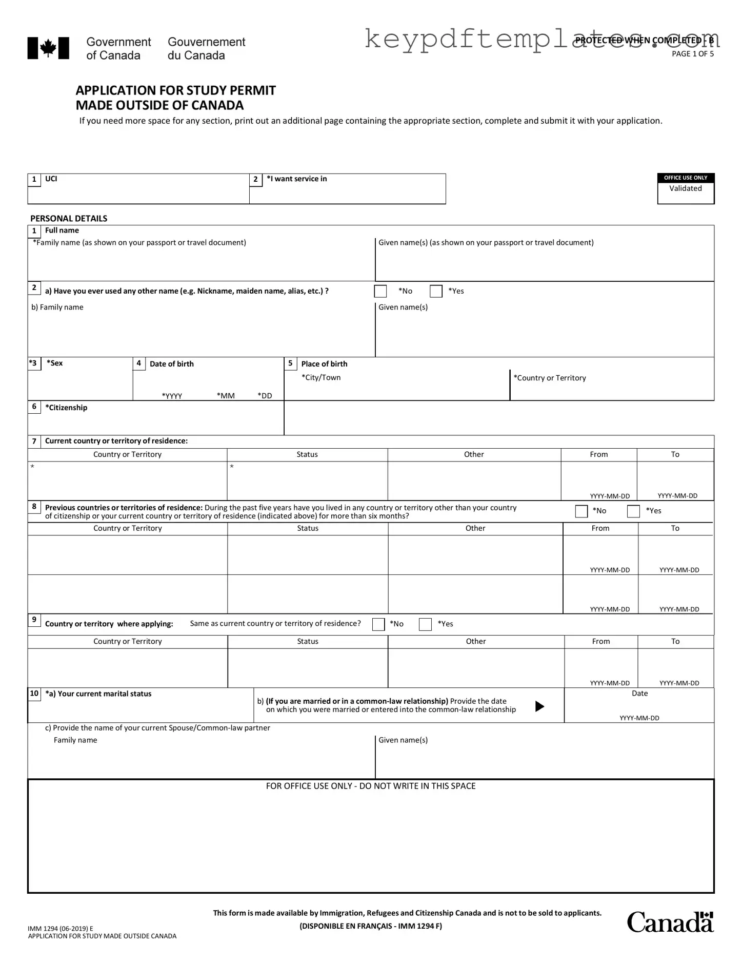 Get Imm 1294 Form