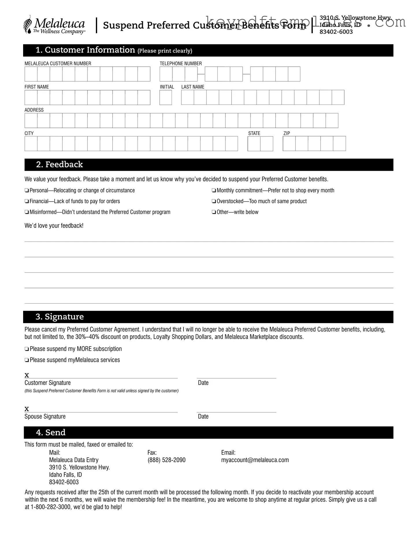 Get Melaleuca Cancellation Form