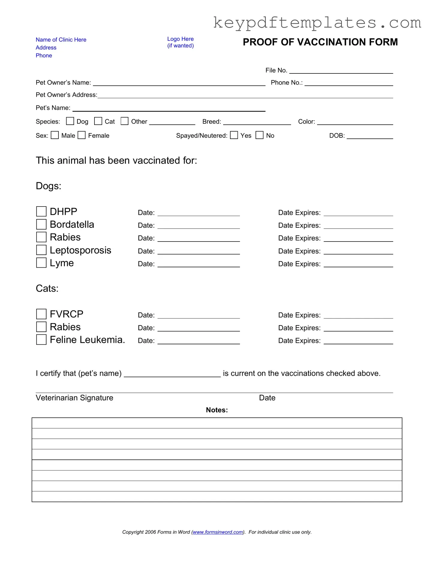 Get Proof Of Vaccination Dog Form