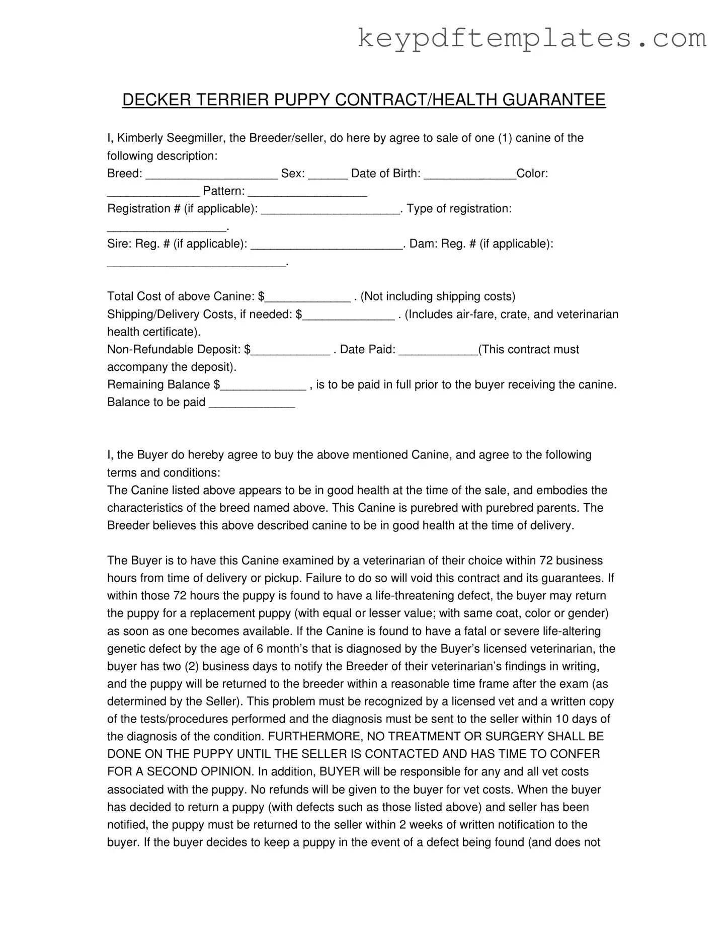 Get Health Guarantee Form
