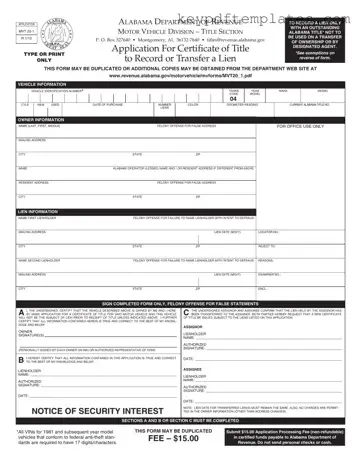 Get Alabama Mvt 20 1 Form