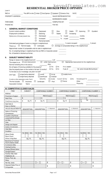 Get Broker Price Opinion Form