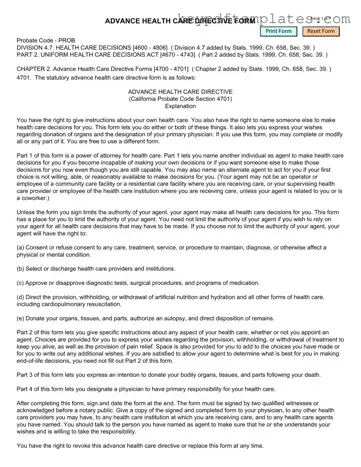 Get California Advanced Health Care Directive Form