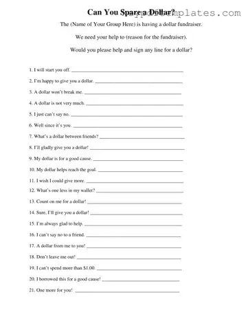 Get Donated A Dollar Form