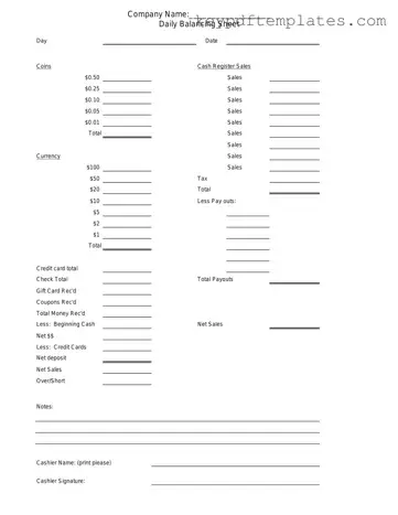 Get Cash Drawer Count Sheet Form