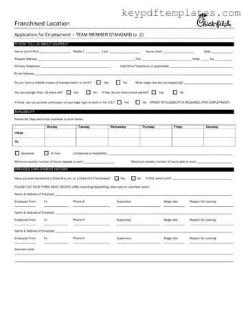Get Chick Fil A Job Application Form
