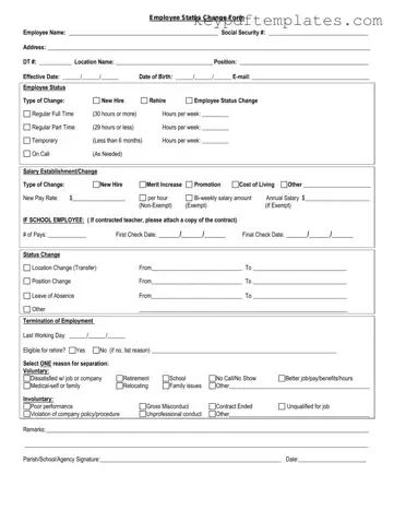 Get Employee Status Change Form