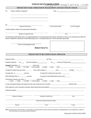 Get Employment verification form Form