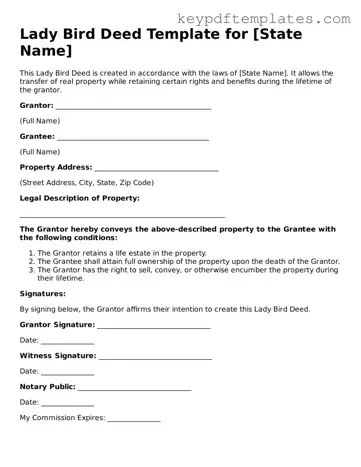 Printable Lady Bird Deed Template