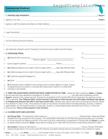 Get Florida Commercial Contract Form