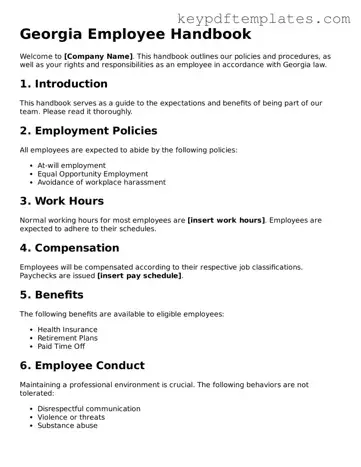 Legal Employee Handbook Document for the State of Georgia