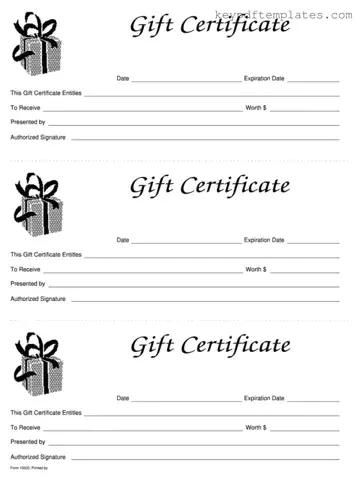 Get Gift Certificate Form