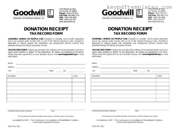 Get Goodwill donation receipt Form