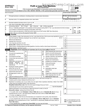 Get IRS Schedule C 1040 Form