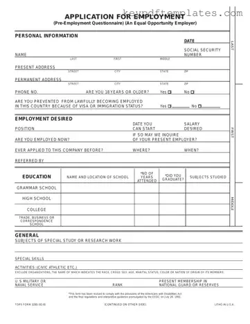 Get Employment Application Pdf Form