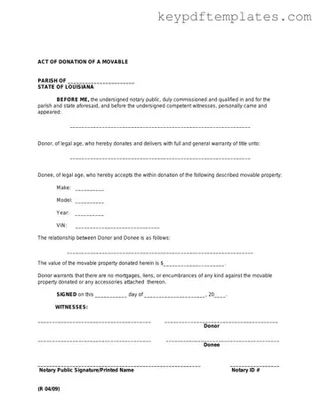 Get Louisiana act of donation Form