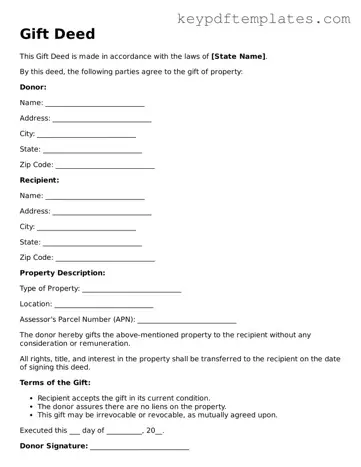 Printable Gift Deed Template