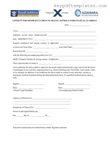 Get Royal Caribbean Parental Consent Form