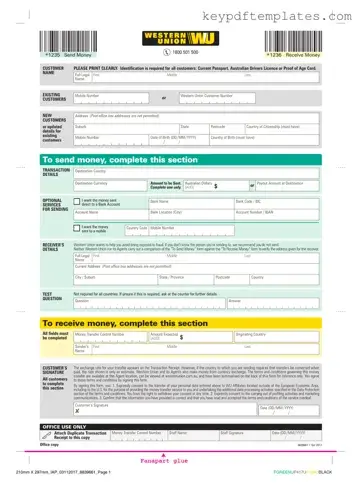 Get Western Union Form