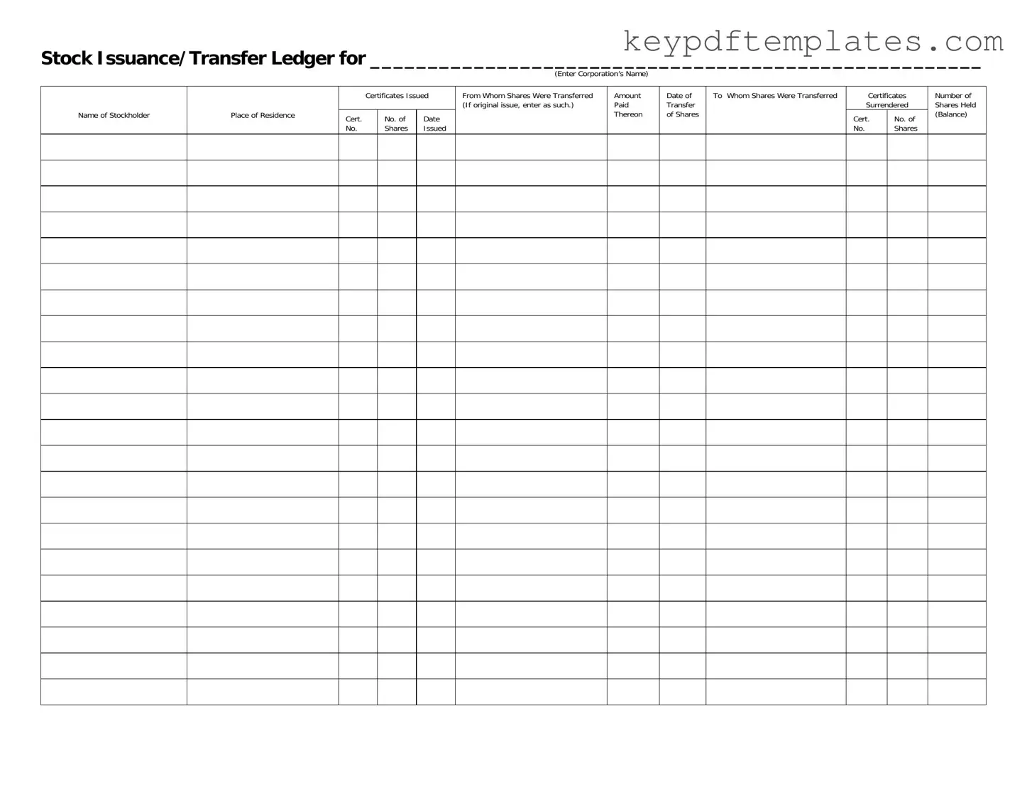 Get Stock Transfer Ledger Form
