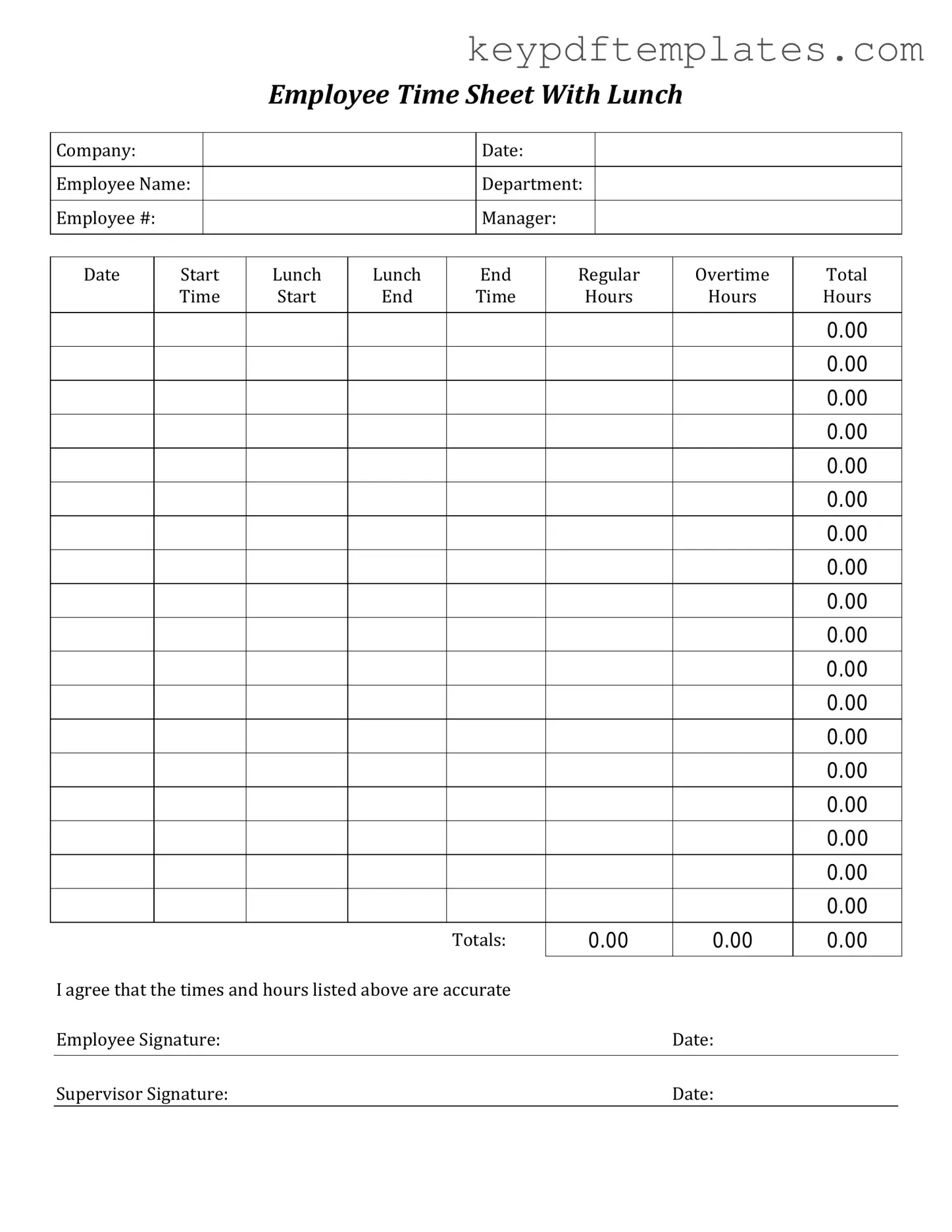 Get Time Card Form