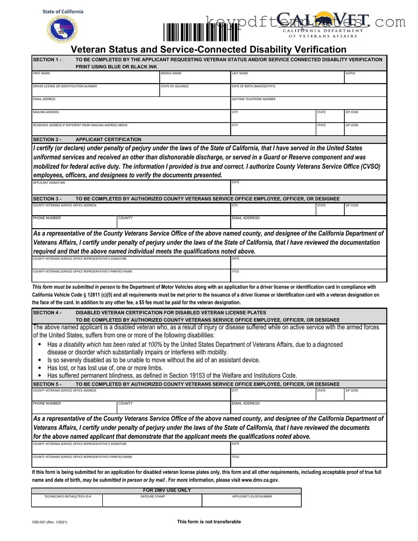 Get Vsd 001 Form